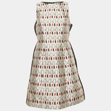 Alice Olivia Multicolor Jacquard Lindsey Structured Pouf Mini Dress S
