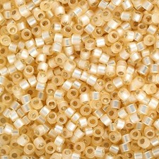 Miyuki Delica Glass Seed Beads Size 11/0 7.2 Grams Silver Lined Beige Alabaster