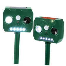 Solar Ultrasonic Animal Repellent Outdoor Pack Cat Squirrel Raccoon Bird Dog 4
