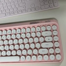 Actto Retro Pink Wireless Keyboard Panton Mouse Set Official