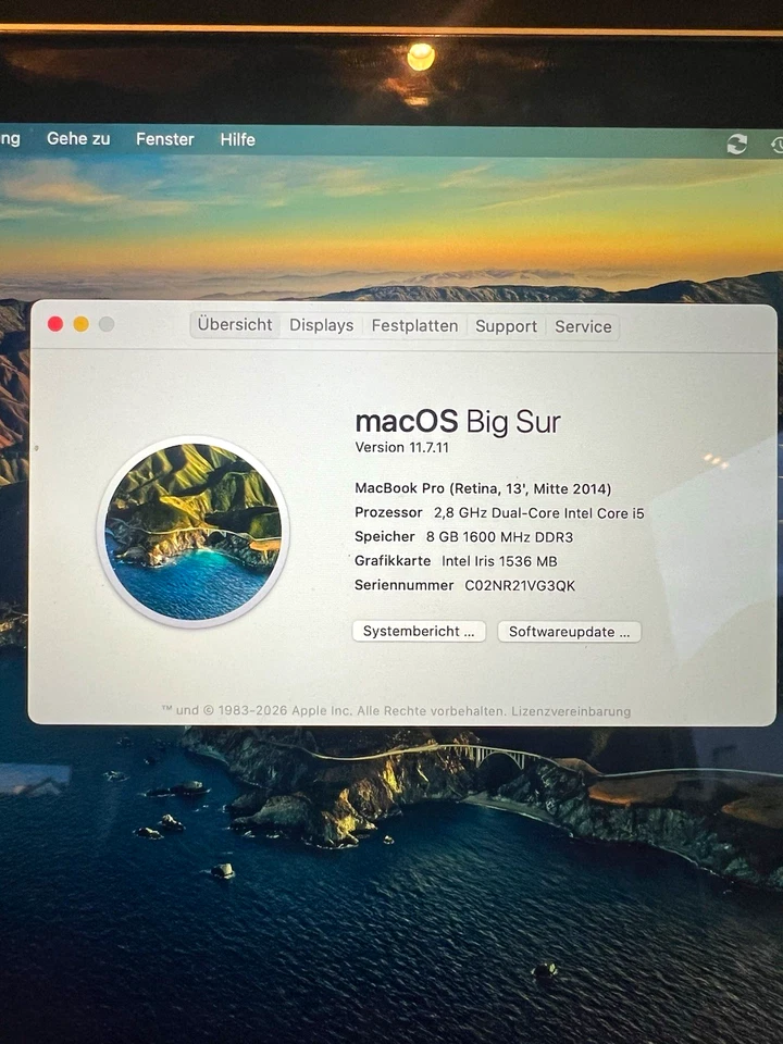 Apple MacBook Pro 13" 2014 · i5 · 8GB · 512GB, Foto 2 von 5