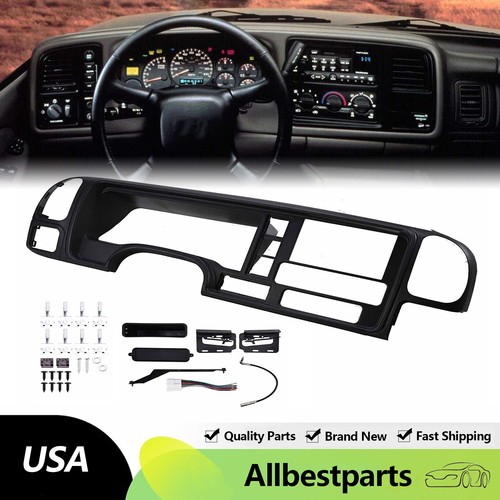 2003 Chevy TAHOE Dash Cluster KUAFU Double DIN Dash Kit For 1995-2002 GMC/Chevy Trucks & SUVs - Black Dash Panel With Harness Double DIN Dash Kit GMC - Foto 10