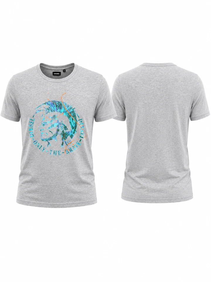T-shirt Diesel T-SHA Maglietta Homme – Taille M – Gris – Neuf - Photo 2/4