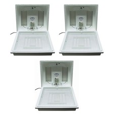 Farm Innovators 2100 Heated Still Air Incubator for 4 Dozen Eggs, White 3 Pack 