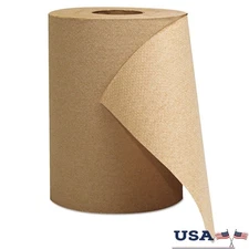 Hardwound Roll Towels 1-Ply Absorbent Paper Towel Rolls 12 Pack Washrooms New