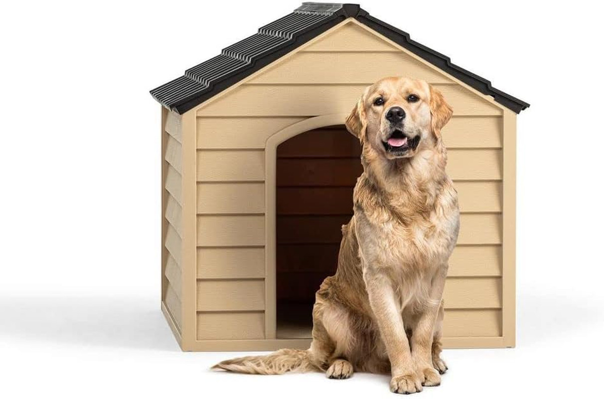 Cuccia Cane PVC Smontabile Media - Tetto Marrone Alta Resistenza