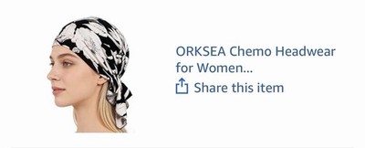 ORKSEA Women's Black White Floral Pattern Headscarf Scarf Stylish Headwear