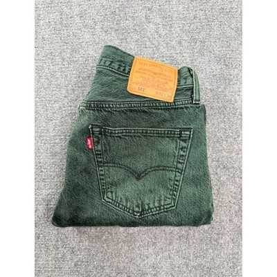 Levis 501 Big E Premium Mens Jeans 32x30 Green Garment Dye Button Fly Straight
