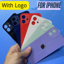 Back Glass replacement With Logo For iPhone16e 11 12 13 14 15 16 17 X Rear Cover