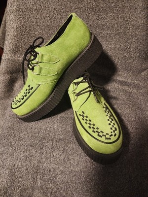 Rare Discontinued Suede Mondo 1.5'' Lime Green TUK Creepers US M8/W10