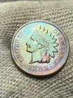1895 Indian Head Cent Penny, RED Hue Lustrous Solid Gem AU+++Better Date!