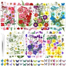 190 Pcs Pressed Dried Flowers for Resin Mold Nail Art Scrapbooking Jewelry