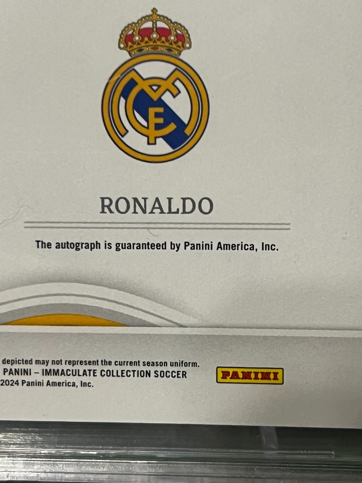 2023-24 Panini Immaculate Collection Ronaldo Autographs Auto /10 BGS 8.5 Auto 10 view 8