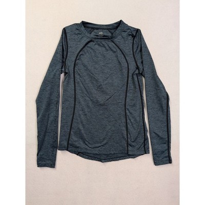 Kerrits Womens Performance Riding Top XS Long Sleeve Base Layer Blue Heather