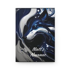 Journal Colorful Pour Painted Wolf Design Personalized Notebook for Writing Art