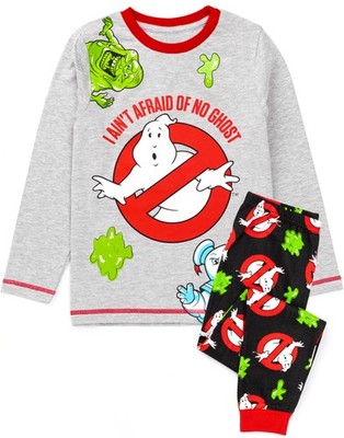 Ghostbusters Grau I Aint Afraid Of No Ghost Placement Print Langärmeliges Pyjama