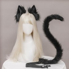 Cat Ears, Fox Ears, And Tail Set, Cosplay, Fox, Fluffy Tail, 2-Piece Set, Wolf, 