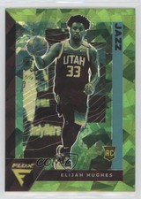 2020 Flux Rookies Fanatics Factory Set Green Cracked Ice Prizm Elijah Hughes 7v5
