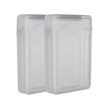 PATIKIL 6.5" x 4.5" Hard Drive Disk Case, 2Pcs Plastic Storage Grey