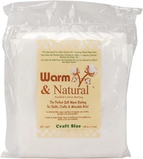 The Warm Company - & Natural Cotton Batting – Craft Size 34 x 45 