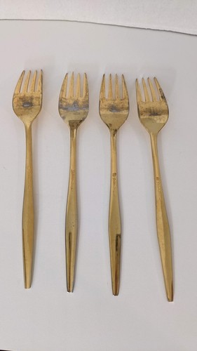 J&H Golden Bouquet Set di Posate 20 Pezzi Placcato Oro 24 Kt - Foto 8 di 12