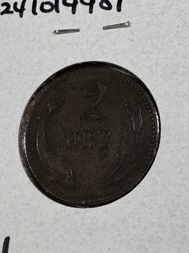 1889 Denmark 2 Ore Bronze Coin - Picture 6 of 8