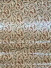 Ivory Paisley Cotton Fabric by the yard, Bandana Fabric, Quilter Cotton
