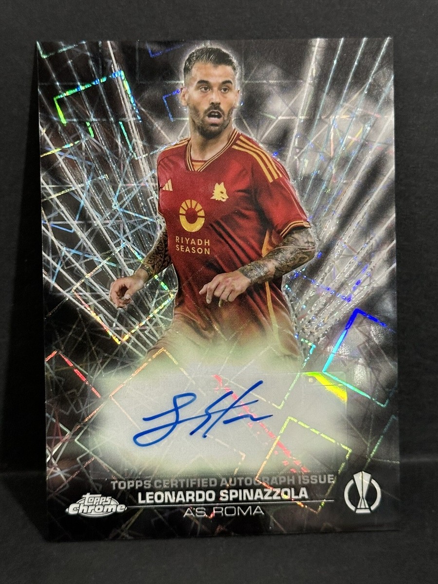 2023-24 Topps Chrome UCC AS Roma Leonardo Spinazzola Auto Black
