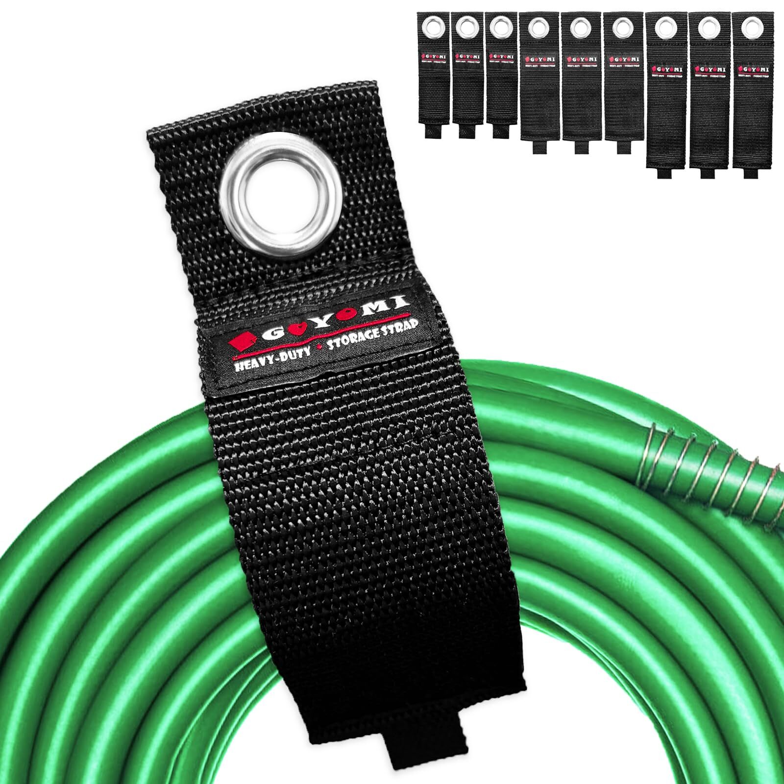 9 Pack Heavy Duty Storage Straps, Hook and Loop Extension Cord Holder Organiz...