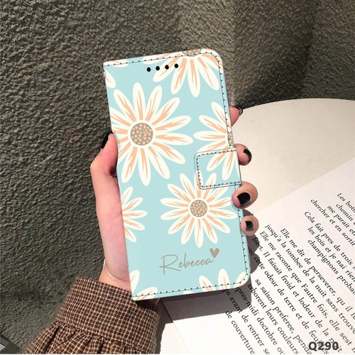 Custom Name Flower Leather Phone Case Cover For iPhone 16 Pro Max 15 14 13 12 11 - Picture 13 of 48
