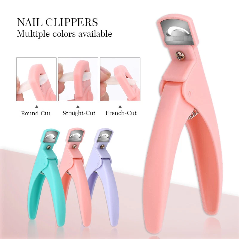 U shaped French Fake Nail Tips Nail Clipper Cutter Stainless Steel Manicure Tool