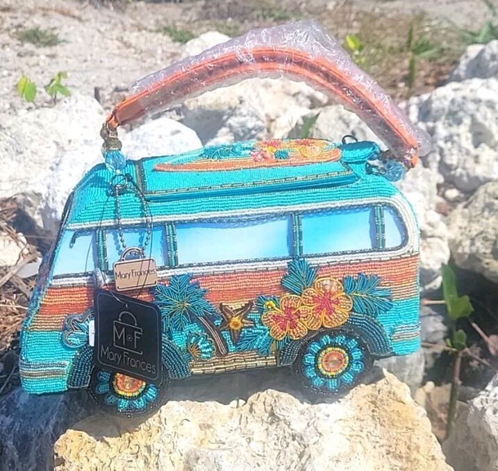 Mary Frances Catch A Wave Tropical Beach Surf Van Car Summer
