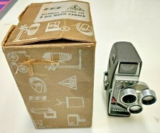 Vintage SEARS Tower TRI TRIPLE LENS 8mm Movie Camera 584.91891 Wide Angle & Film