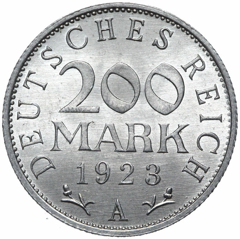 Deutsches Reich - Münze - 200 Mark 1923 A - Aluminium 