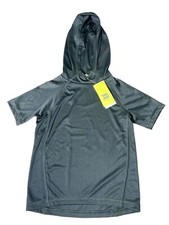 All In Motion Boys Hooded Tee Black Pullover  Size XS 4/5  NWT