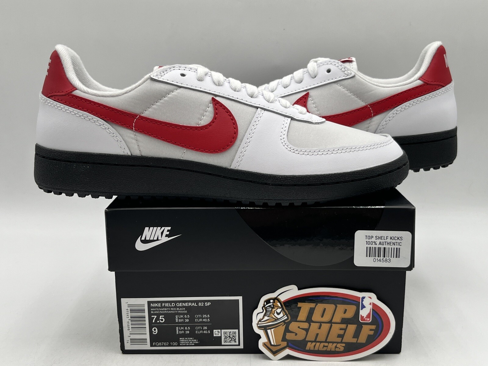 Brand New Nike Field General 82 White Varsity Red 2024 Size 7.5