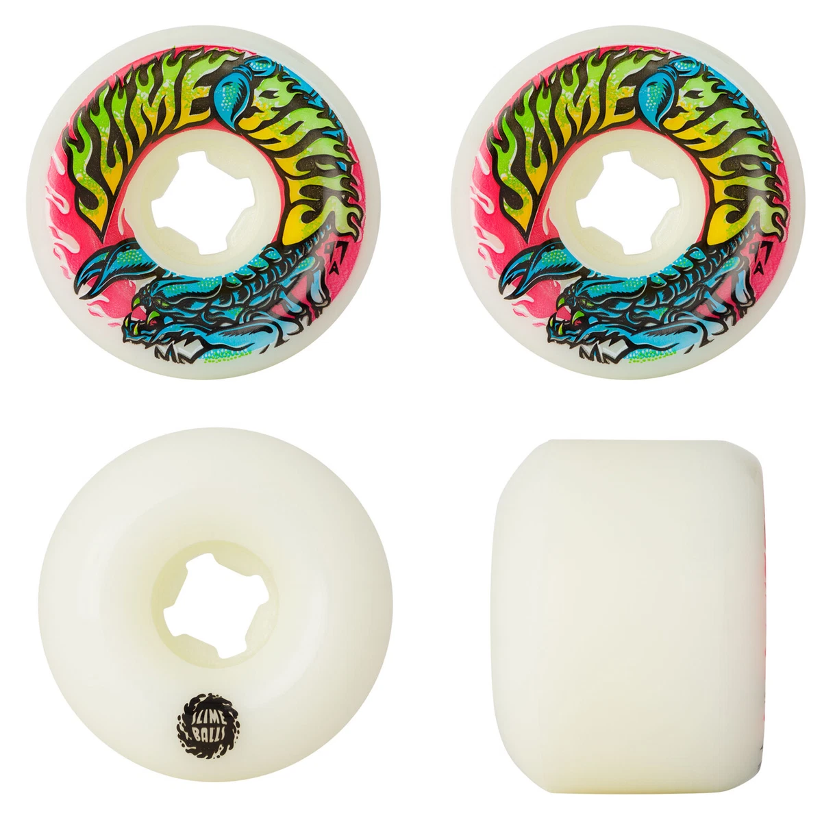 Slime Balls Skateboard Wheels 60mm Goooberz Vomits 97A White