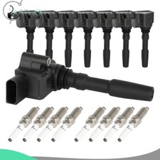 For Audi 2015-2018 RS7 2016-2017 S8 4.0L Set of 8 Ignition Coils & Spark Plugs