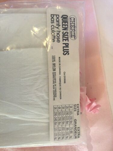 Vintage Nylon Cherie pantyhose White X-Large New in package CANADA - Picture 3 of 5