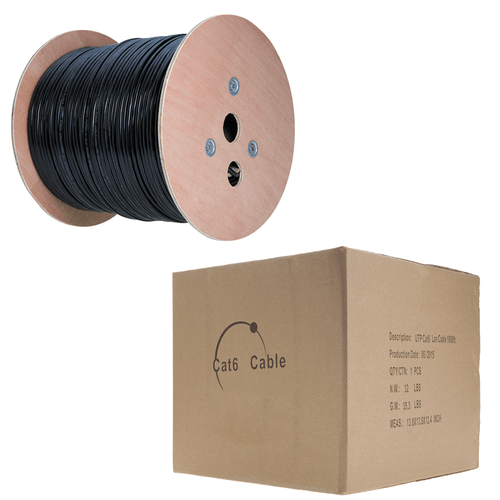 CAT6 Outdoor Cable Solid Copper Direct Burial UV Waterproof Network LAN 1000FT - Picture 7 of 8