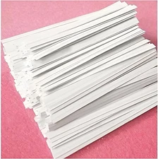600 Pcs 5" White Paper Twist Ties Bread Ties White Twist Ties Twisty-Ties Bag Ti