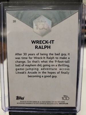 Wreck-It Ralph 2023 Topps Chrome Disney 100 Wreck It Ralph #20 | eBay
