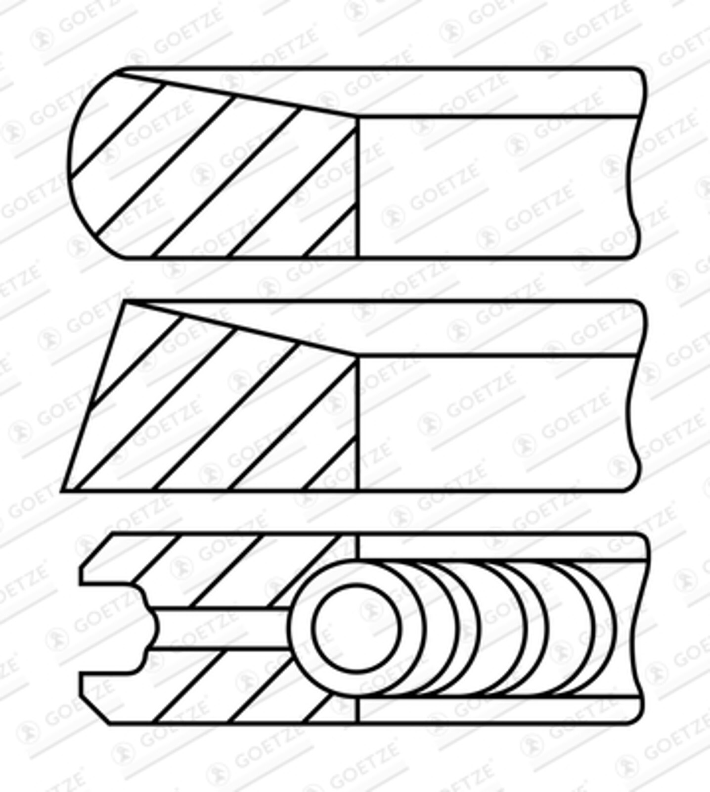 Segments de piston Hyundai H-1 2.5D contre la fumée bleue et perte de compression