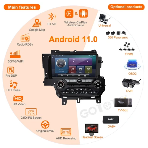 Radio de coche Android estéreo 2Din para Chevrolet Corvette C7 Stingray 2013-2020 128 GB - Imagen 4 de 11