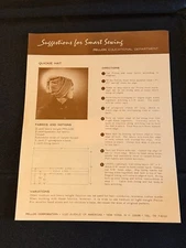Quickie Hat Pellon Suggestions for Smart Sewing Vintage Ephemera