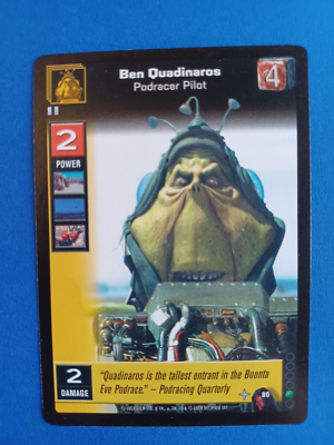 スターウォーズ CCG いやな予感をするぜ カード STAR WARS 1999 YOUNG JEDI CCG BEN QUADINAROS - PODRACER PILOT #80