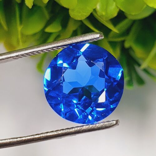 7 Ct CERTIFIED Natural Blue Tanzanite Round Cut Sparkling Loose Gemstone A549 - Afbeelding 1 van 7