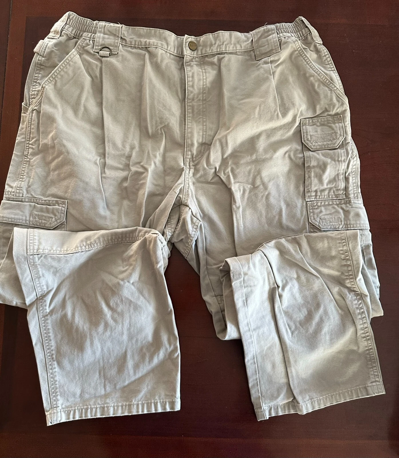 5.11 Tactical Pants Mens 40x32 Cargo Cotton Canvas Beige Utility Pocket Workwear