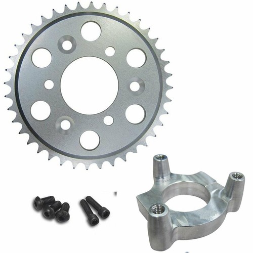 Adaptateur moyeu arrière CDH 1,5" et 44T pignon CNC pour kit moteur motorisé 2 temps - Photo 1/14
