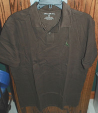 Medium NWOT Men's Eddie Bauer Java Brown Cotton Classic SS Polo Shirt